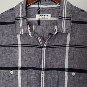 🔥3/$45 or 5/$60🔥  EXPRESS Long-Sleeved Linen/Cotton Shirt